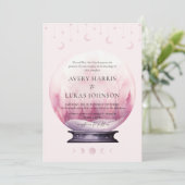 Crescent Moon Mystical Wedding Einladung (Stehend Vorderseite)