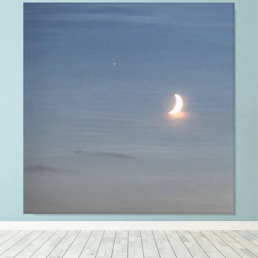 Crescent Moon On a Sealike Sky Leinwanddruck (Insitu (Holzboden))