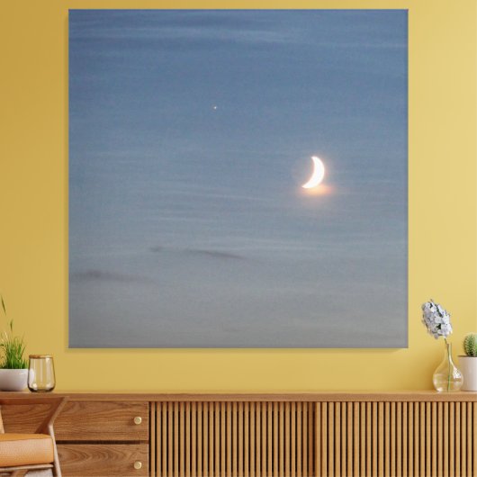 Crescent Moon On a Sealike Sky Leinwanddruck (Insitu (Wohnzimmer))