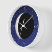 Crescent Moon on a Starry Background Wanduhr (Winkel)