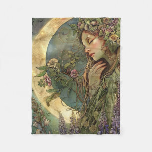 Crescent Moon Ostara Fleecedecke
