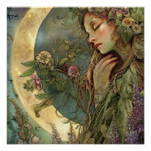 Crescent Moon Ostara Glossy Poster (Vorderseite)