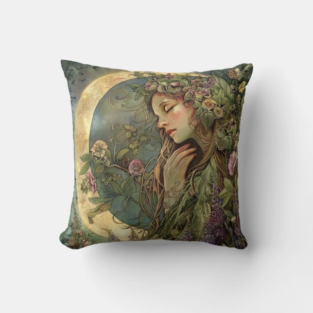 Crescent Moon Ostara Kissen (Vorderseite)