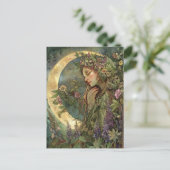 Crescent Moon Ostara Postcard Postkarte (Stehend Vorderseite)