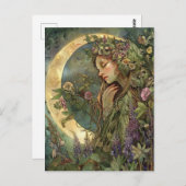 Crescent Moon Ostara Postcard Postkarte (Vorne/Hinten)