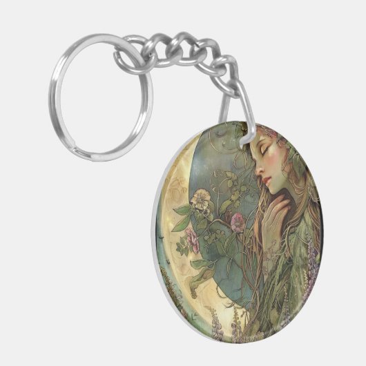 Crescent Moon Ostara Schlüsselanhänger (Vorderseite links)