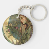 Crescent Moon Ostara Schlüsselanhänger (Rückseite)