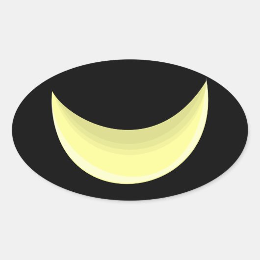 Crescent Moon Ovaler Aufkleber (Vorderseite)