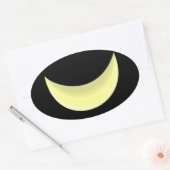 Crescent Moon Ovaler Aufkleber (Umschlag)