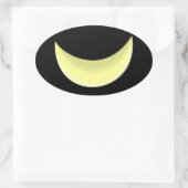 Crescent Moon Ovaler Aufkleber (Tasche)
