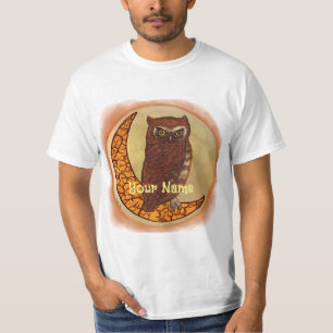 Crescent Moon Owl T - Shirt