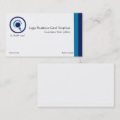 Crescent Moon Planets Blue Logo Visitenkarte (Vorne/Hinten)