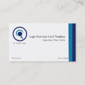 Crescent Moon Planets Blue Logo Visitenkarte (Vorderseite)