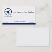 Crescent Moon Planets Blue Logo Visitenkarte (Vorne/Hinten)