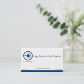 Crescent Moon Planets Blue Logo Visitenkarte (Stehend Vorderseite)