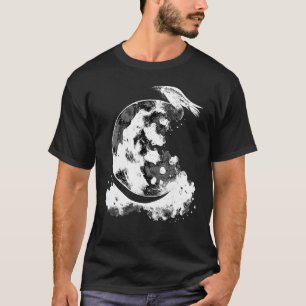Crescent Moon Raven Hexe ästhetische Astrologie Go T-Shirt