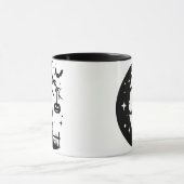 Crescent Moon RIP Bat Pumpkin Halloween Tasse (Zentrum)