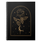 Crescent Moon Rose Occult Witchcraft Notizblock (Vorderseite)