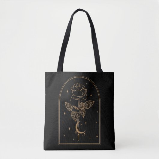 Crescent Moon Rose Occult Witchcraft Tasche (Vorderseite)