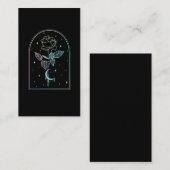 Crescent Moon Rose Occult Witchcraft Visitenkarte (Vorne/Hinten)