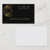 Crescent Moon Shaped Gold Logo Visitenkarte (Vorne/Hinten)