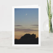 Crescent Moon Silhouette Landschaft Karte (Vorderseite)