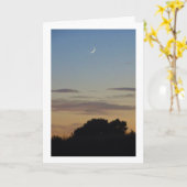 Crescent Moon Silhouette Landschaft Karte (Gelbe Blume)