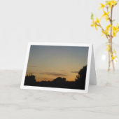 Crescent Moon Silhouette Landschaft Karte (Gelbe Blume)