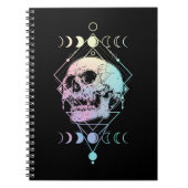 Crescent Moon Skull Occult Hexerei Pastel Goth Notizblock (Vorderseite)