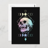 Crescent Moon Skull Occult Hexerei Pastel Goth Postkarte (Vorne/Hinten)