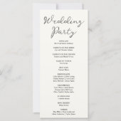 Crescent Moon Starlit Sky Cream Wedding Program (Rückseite)