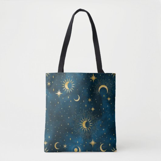 Crescent Moon Starry Night Celestial Tasche (Vorderseite)