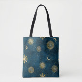 Crescent Moon Starry Night Celestial Tasche (Vorderseite)