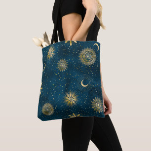 Crescent Moon Starry Night Celestial Tasche