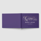 Crescent Moon Starry Night Celestial Wedding Gästebuch (Voll)
