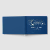 Crescent Moon Starry Night Celestial Wedding Gästebuch (Voll)