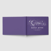 Crescent Moon Starry Night Celestial Wedding Gästebuch (Voll)