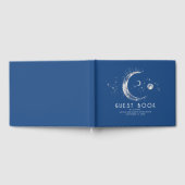 Crescent Moon Starry Night Celestial Wedding Gästebuch (Voll)