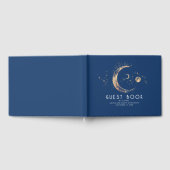 Crescent Moon Starry Night Celestial Wedding Gästebuch (Voll)