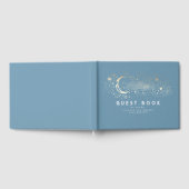 Crescent Moon Starry Night Celestial Wedding Gästebuch (Voll)