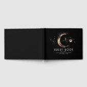 Crescent Moon Starry Night Celestial Wedding Gästebuch (Voll)