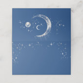Crescent Moon Starry Night Celestial Wedding Platzkarte (Außenseite Aufgefaltet)