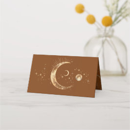 Crescent Moon Starry Night Celestial Wedding Platzkarte