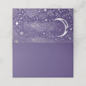 Crescent Moon Starry Night Celestial Wedding Platzkarte (Außenseite Aufgefaltet)
