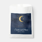 Crescent Moon Starry Night Gastgeschenk Hochzeit B Geschenktütchen (Vorderseite)