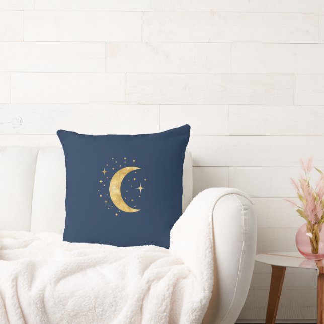 Crescent Moon Starry Night Kissen (Liege)