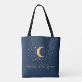 Crescent Moon Starry Night Tasche (Rückseite)