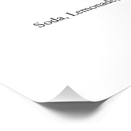 Crescent Moon Starry Night Wedding Bar Menu Poster (Ecke)