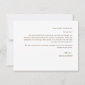 Crescent Moon Starry Night Wedding Dankeschön Kart Dankeskarte (Rückseite)