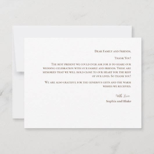 Crescent Moon Starry Night Wedding Dankeschön Kart Dankeskarte (Rückseite)